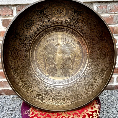 Foot Singing Bowls – A large foot print engrave inside bowl