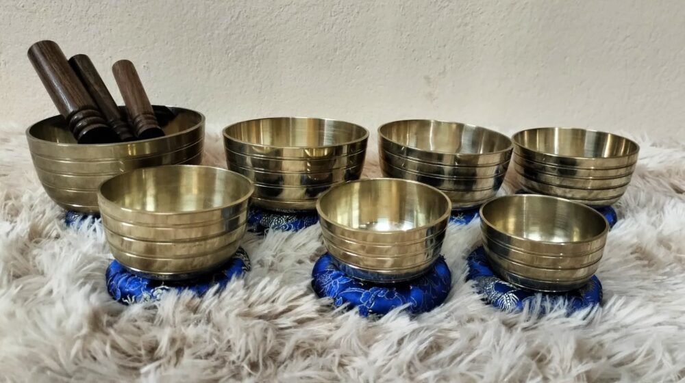 Travel Easy 7 Chakra Healing Small Singing Bowl Set-Harmonized Sound Singing Bowls Gift Set