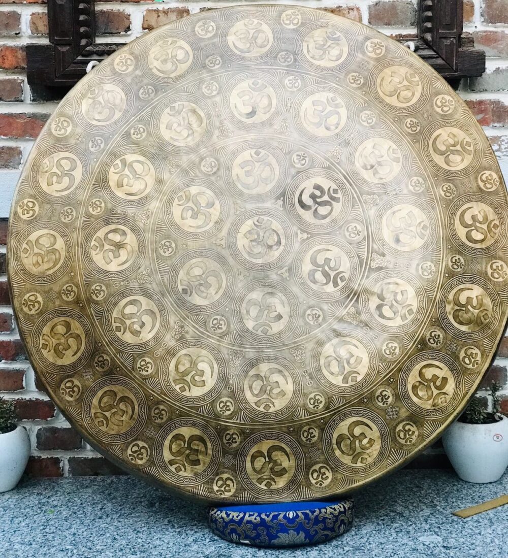 Om Mantra Extra Large Gong in Nepal